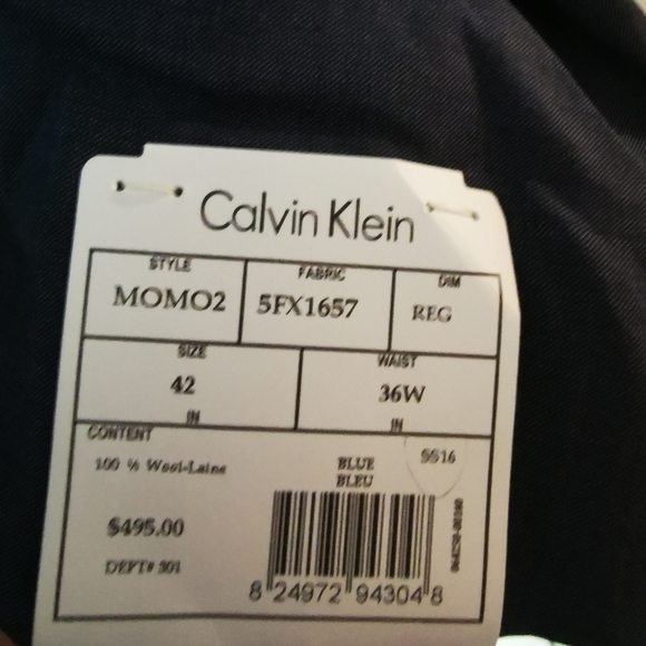 CALVIN Klein Mens Vested Two Button Blazer Jacket - Picture 3 of 4